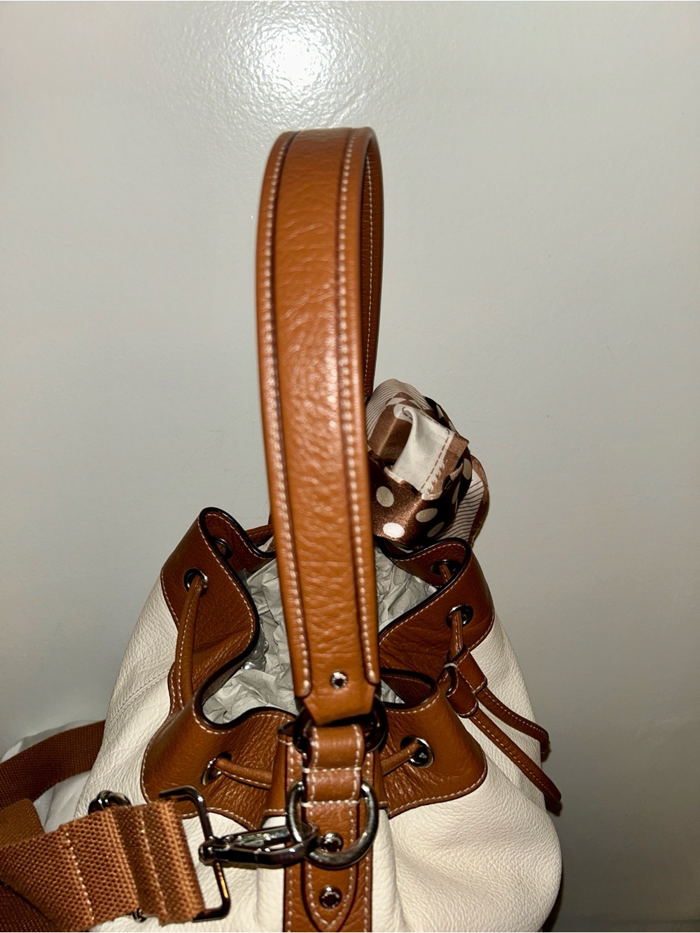 Coach Mickie Drawstring Spectator Bucket Bag.  Pebble Leather, EUC Vintage - Picture 7 of 12